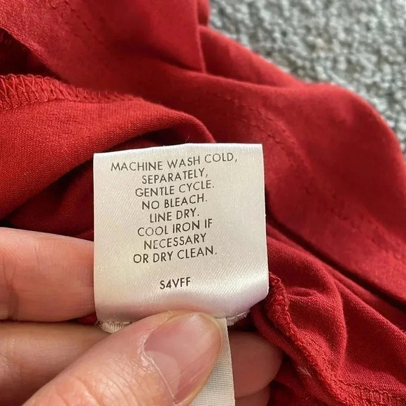 Eileen Fisher Asymmetric Jersey Top Women’s M Burnt Orange Boho Artsy Lagenlook - Picture 9 of 14